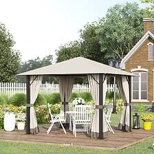 OUTSUNNY OUTSUNNY Tonnelle barnum de jardin 2,97L x 2,97l m avec 4 parois latér ... code EAN 3662970102916 