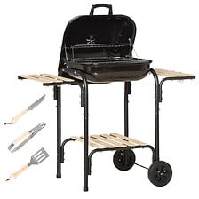 OUTSUNNY OUTSUNNY Barbecue à charbon - BBQ grill sur pied avec couvercle, roule ... code EAN 3662970107652 