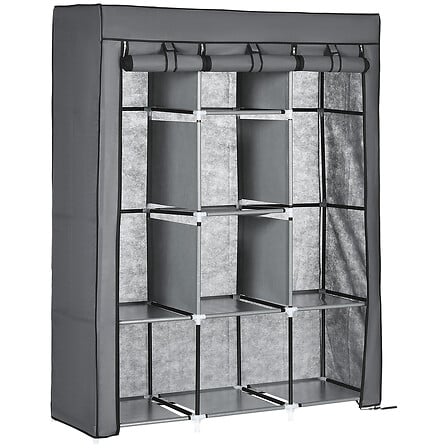 HOMCOM Armoire penderie multi-rangement - 8 éta...