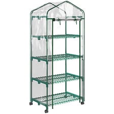 OUTSUNNY OUTSUNNY Serre de jardin balcon sur roulettes 4 étagères dim. 0,69L x  ... code EAN 3662970116401 