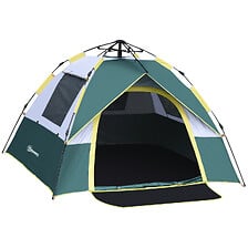 OUTSUNNY OUTSUNNY Tente de camping pop up 3 personnes porte 3 fenêtres sac de t ... code EAN 3662970117965 