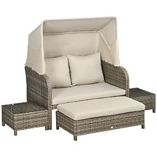 OUTSUNNY OUTSUNNY Ensemble salon de jardin 2 places 4 pcs - canapé, repose-pied ... code EAN 3662970119792 