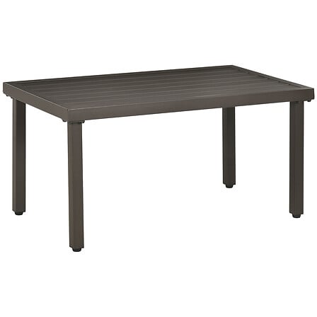 OUTSUNNY Table basse rectangulaire de jardin pl...