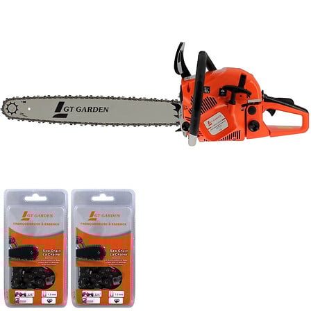 Tronçonneuse thermique 62 cm3, 3.5 CV, guide 55...