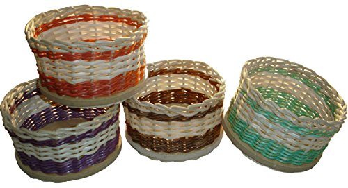 La Vannerie d'Aujourd'hui Kit de Vannerie : Petite corbeille D12 - Verte code EAN 3663052040744 