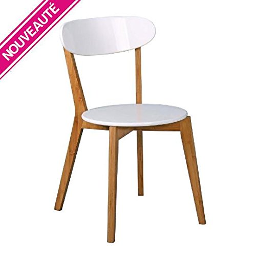 Dépôt515 Chaise Zoe - Laquée blanc et bambou - Dépôt515 3663063007606 (3663063007606)