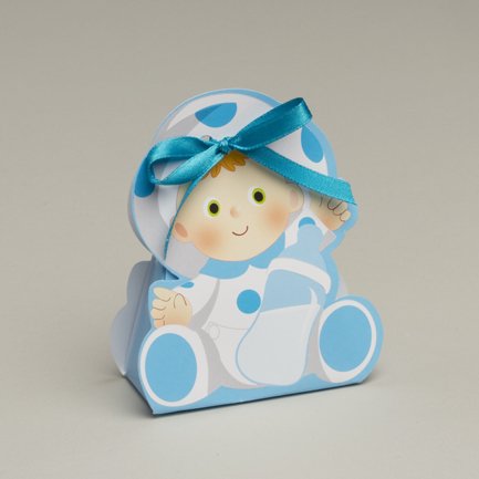 Les gourmandises de Heidi Ballotins à dragées - boites à dragées forme bébé bleu x10 mariage baptême communion anniversaire- Les Gourmandises de Heidi code EAN 3663084001874 