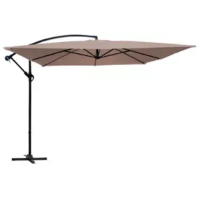  Parasol déporté 3x3m aluminium taupe  Oviala code EAN 3663095021274 
