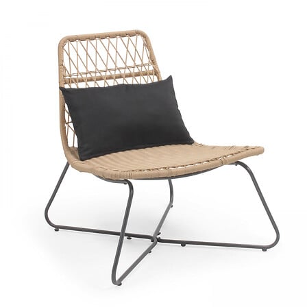 Lot de 2 fauteuils de jardin en résine tressée