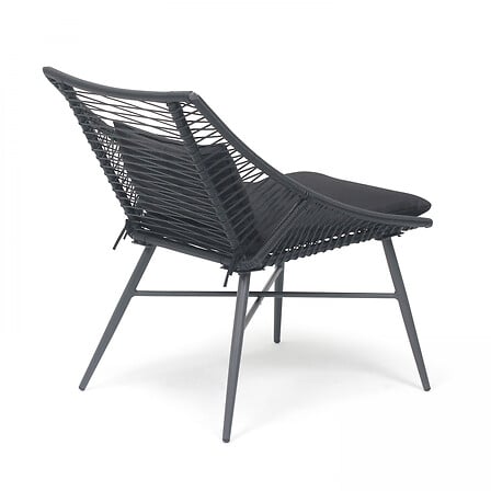 Lot 2 fauteuils en acier noir
