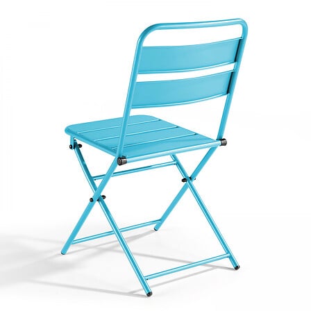 Ensemble table de jardin pliante et 2 chaises a...