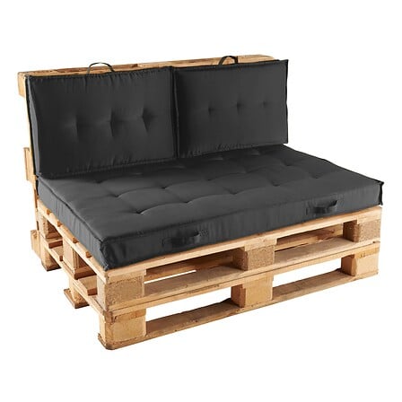 Pack salon de jardin palettes et cousinage gris