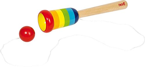 Jouetprive-Bilboquet laqué de 18 cm 3663148026379 Goki Jouetprive-Bilboquet laqué de 18 cm 3663148026379 Goki