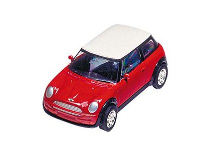 Mini cooper en métal a rouge