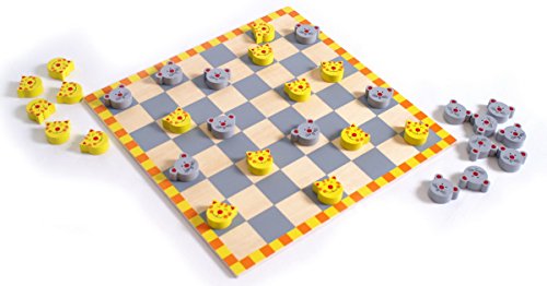 Jouetprive-Jeu de dame souris et chat Alfred