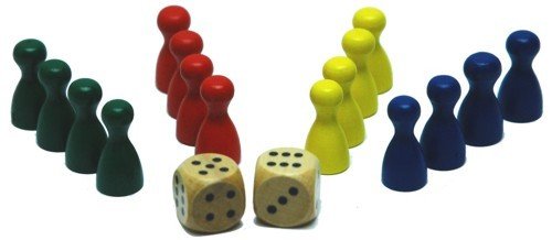 Jouetprive-Pions en bois de jeu de toc et de lu...