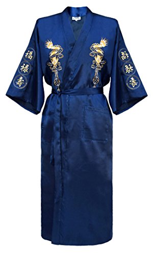 Kimono japonais bleu pour homme - taille: XXL