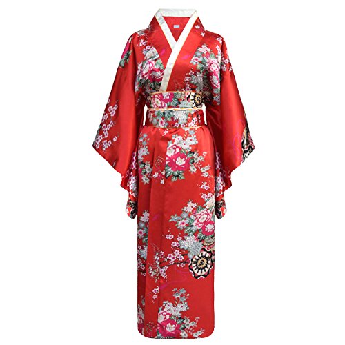 Laciteinterdite Kimono Japonais réversible Noir et Rouge pour Femme 