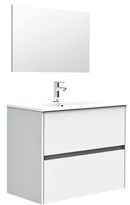 ENSEMBLE MEUBLE VASQUE ET MIROIR(1)(2)(3) “IVAN” 3663338084547 (3663338084547)