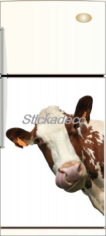 Stickersnews - Sticker frigidaire Tête de Vache...