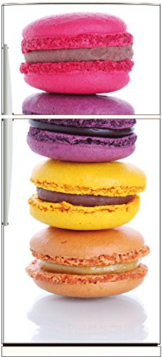 StickersNews Stickersnews - Sticker frigo déco cuisine Macarons Dimensions - 60x170cm code EAN 3663439184764 