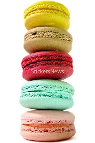 Stickersnews - Stickers frigo déco Macarons 60x...