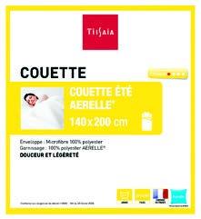 Tissaiarouge COUETTE ÉTÉ 140X200 CM code EAN 3663515136144 