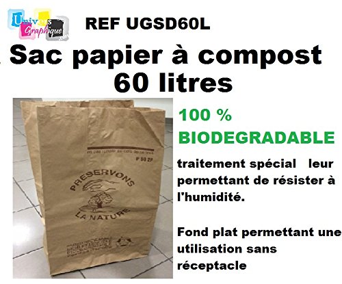 LOT E 10 SACS PAPIER POUR COMPOST BIODÉGRADABLE...