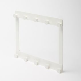  Patère 2x5 têtes Koros blanc GoodHome code EAN 3663602674290 