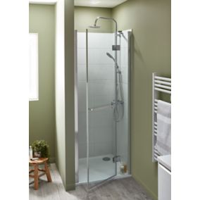 Porte de douche semi pivotante GoodHome Naya transparent 80 cm 3663602769712 Porte de douche semi pivotante GoodHome Naya transparent 80 cm 3663602769712