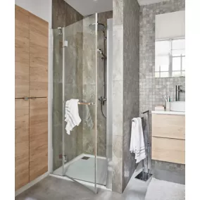  Porte de douche semi pivotante GoodHome Naya transparent 90 cm code EAN 3663602769729 