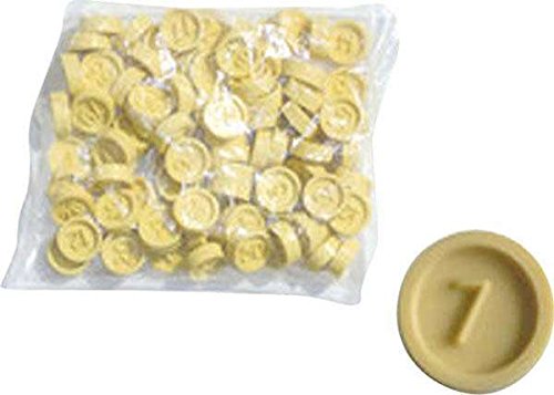Sachet 90 jetons numero plastique