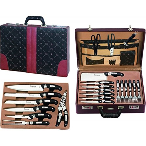 SERIE PRO Malette Couteaux 24 Pièces - Simili Cuir Noir code EAN 3663695022367 