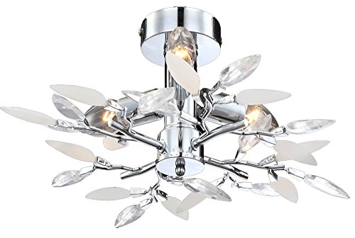 Plafonnier avec feuilles décoratives pour salon...