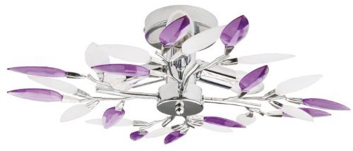 Plafonnier avec feuilles décoratives pour salon...