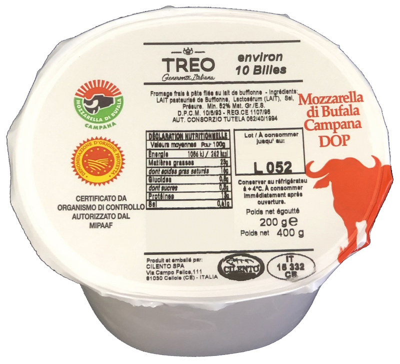 MOZZARELLA DI BUFALA AOP BILLES TREO