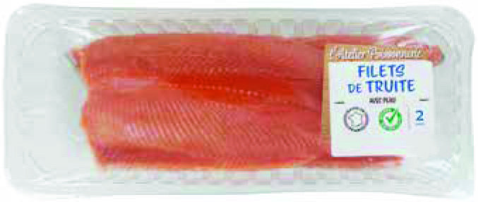  2 FILETS DE TRUITE AVEC PEAU "L'ATELIER POISSONNERIE" code EAN 3664335050245 