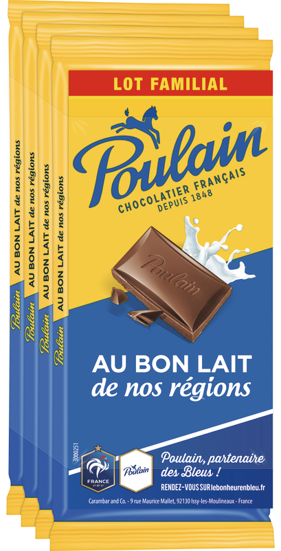 TABLETTES DE CHOCOLAT LAIT Poulain