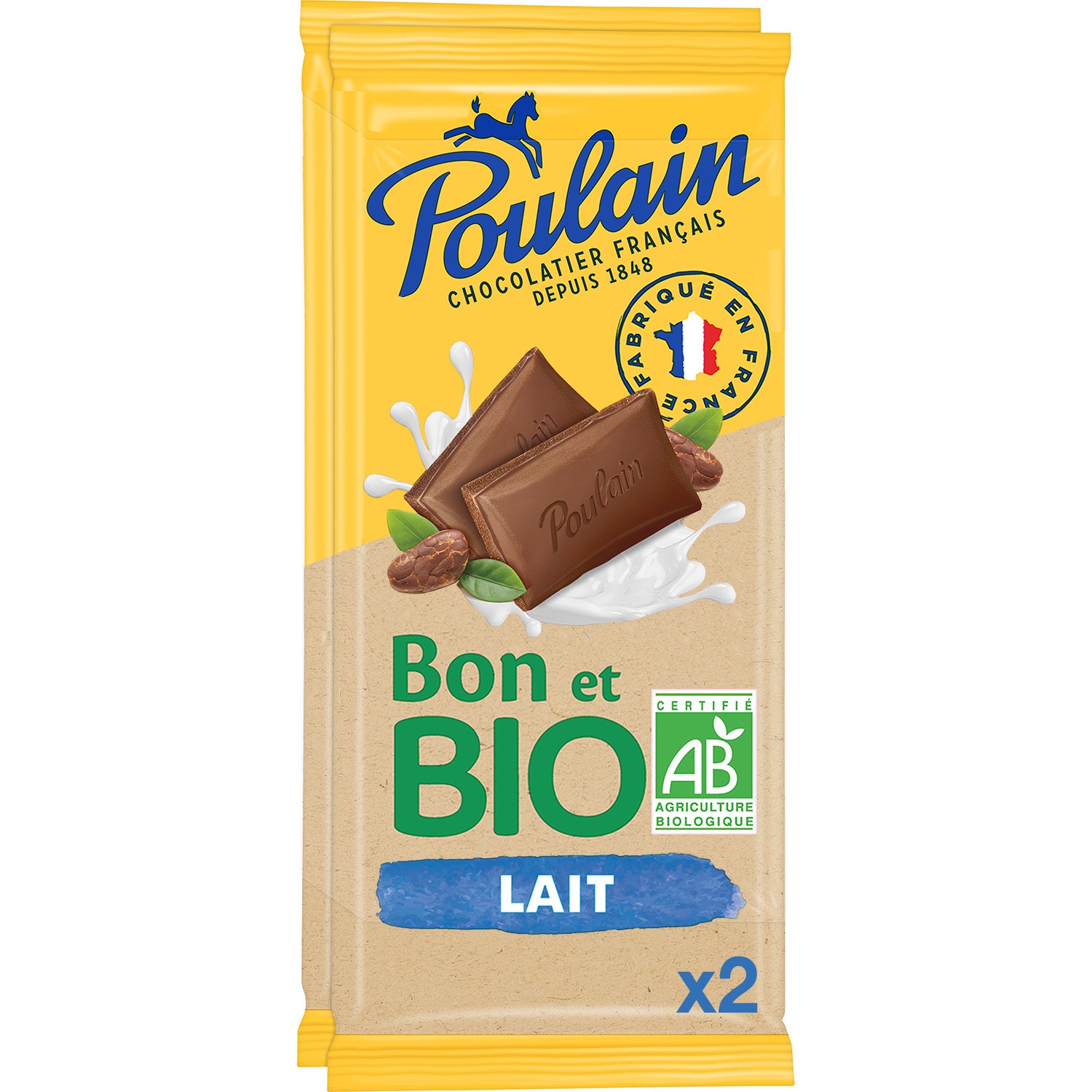 Chocolat lait Bio POULAIN