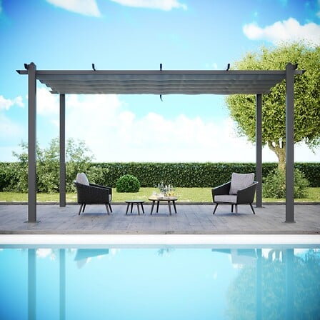 AVRIL PARIS Tonnelle/Pergola aluminium 3x4m toi...