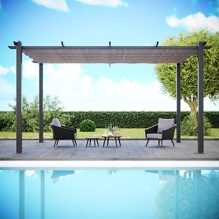 AVRIL PARIS Tonnelle/Pergola aluminium 3x4m toi...
