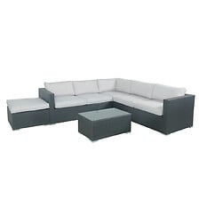 AVRIL PARIS Salon de jardin résine tressée d'an...