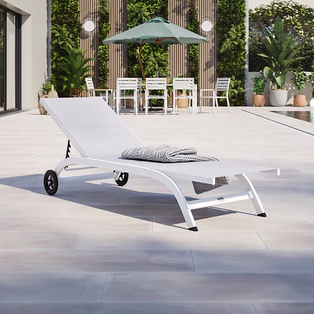 AVRIL PARIS Bain de soleil / transat de jardin ...