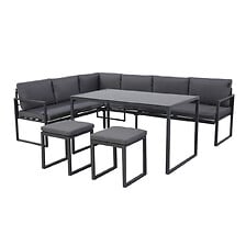 IMS GARDEN IMS GARDEN Salon de jardin en acier 8 personnes d'angle design - Gris An ... code EAN 3664380002794 