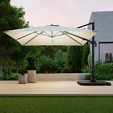 AVRIL PARIS Parasol déporté LED 3x4m rectangle ...