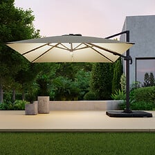 AVRIL PARIS Parasol déporté LED 3x4m rectangle ...