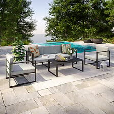 AVRIL PARIS Salon de jardin design aluminium 5 ...