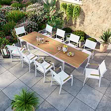 AVRIL PARIS Table de jardin extensible aluminiu...