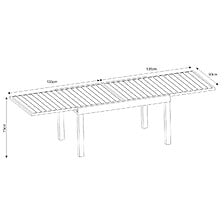 AVRIL PARIS Ensemble Table de jardin extensible...