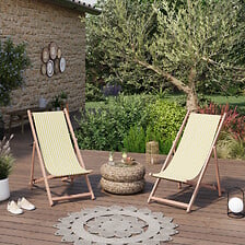 AVRIL PARIS Lot de 2 chiliennes pliantes réglab...